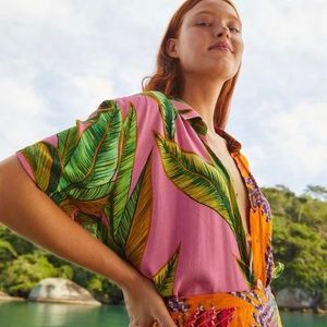 Farm Rio Short Sleeve Button Up